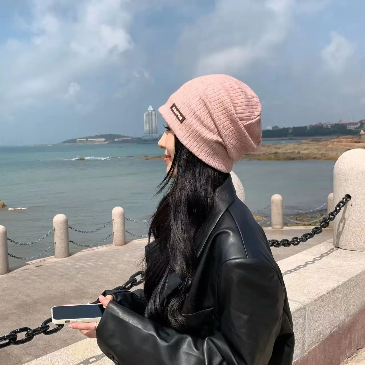 Autumn Winter Women Knitted Beanies Solid Color Warm Baggy Ear Protection Skullcaps Outdoor Girl Windproof Slouchy Pullover Hats