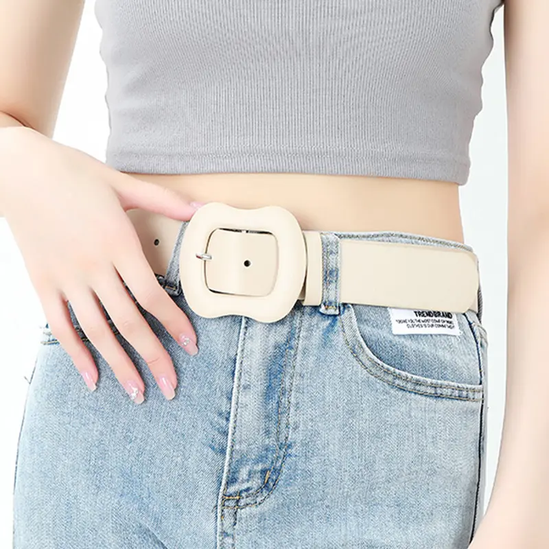 Candy Color Wide Belts For Women Lady Simple Pin Buckle PU Leather Adjustable Waistband Female Dress Coat Jeans Decor Straps