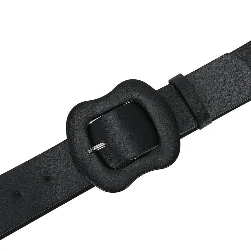 Candy Color Wide Belts For Women Lady Simple Pin Buckle PU Leather Adjustable Waistband Female Dress Coat Jeans Decor Straps