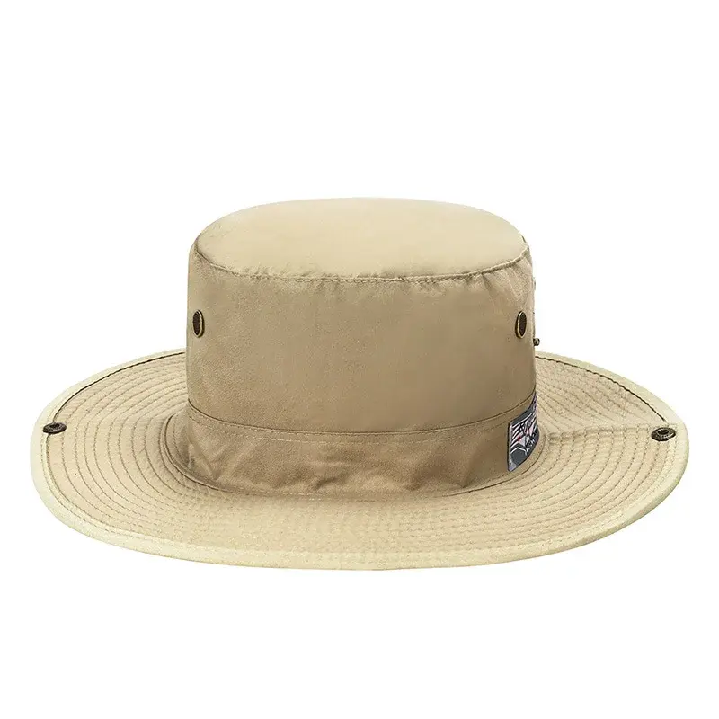 Unisex Mountaineering Sun Hats Summer Solid Color Women Men Sunshade Fisherman Caps Wide Brim Outdoor Sports Anti-UV Basin Caps