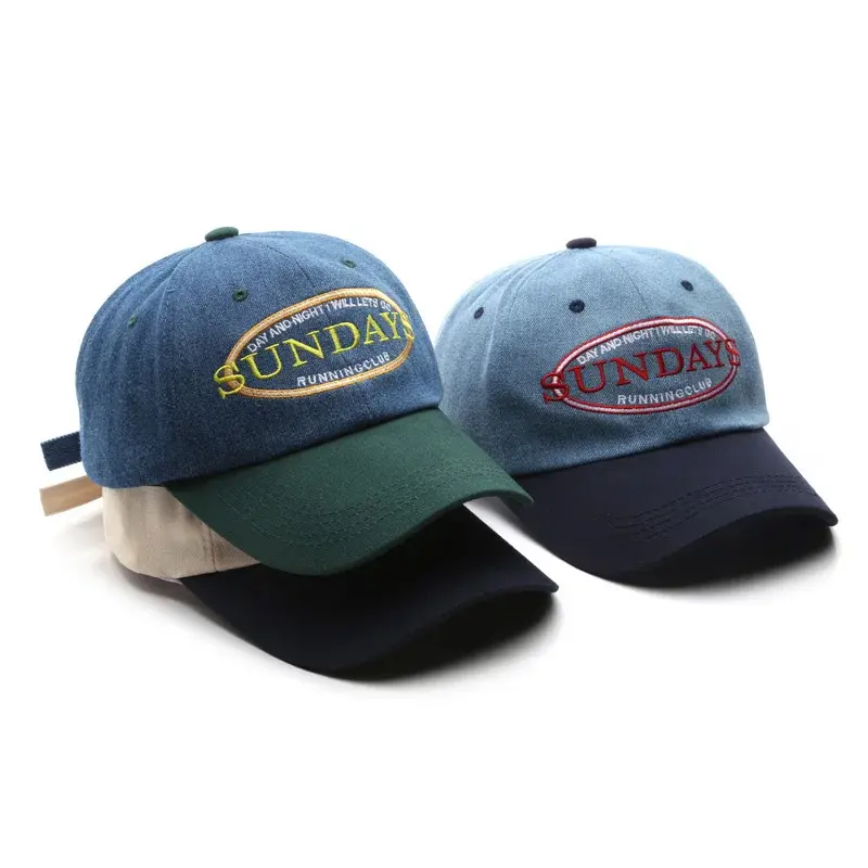Embroidery Letter Baseball Caps for Women Fashion Patchwork Streetwear Hip Hop Snapback Hats Outdoor Casual Sunshade Peaked Hats