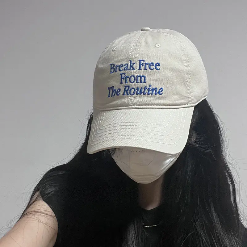 Fashion Letter Embroidery Baseball Caps for Women Cotton Adjustable Snapback Duck Tongue Caps Outdoor Sports Sunscreen Hats