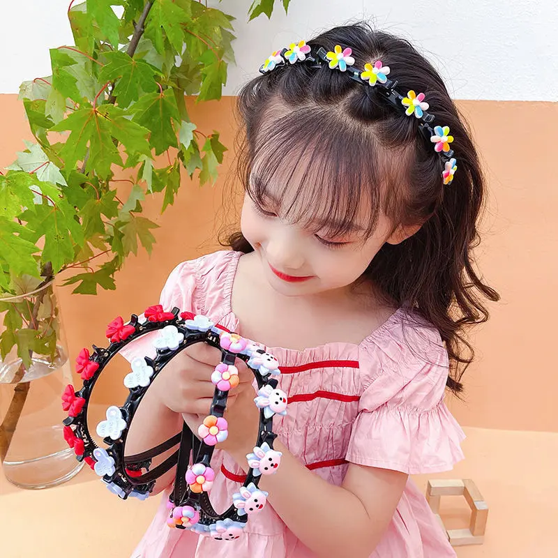 Cute Flora Bow Hair Bands For Baby Girls Hair Clip With Strawberry Decor Kids Children Head Hoop Hair Accessories Photo Prop