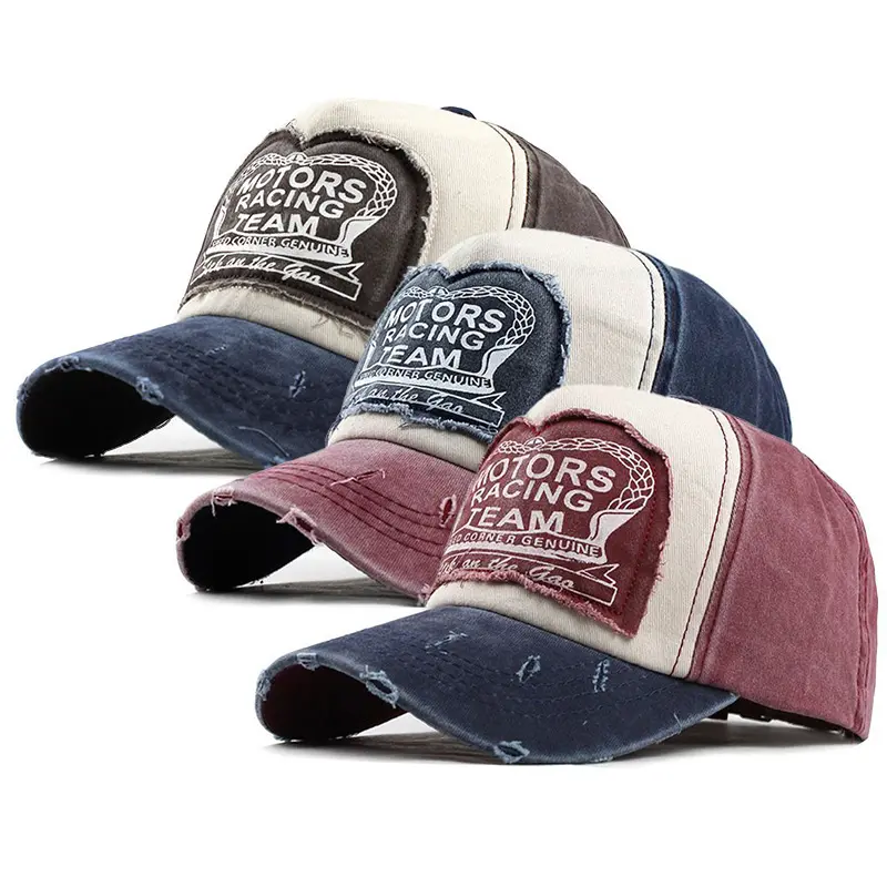 Retro Patchwork Letter Baseball Caps for Men Women Fashion Hip Hop Snapback Hats Outdoor Sports Sunscreen Peaked Hats