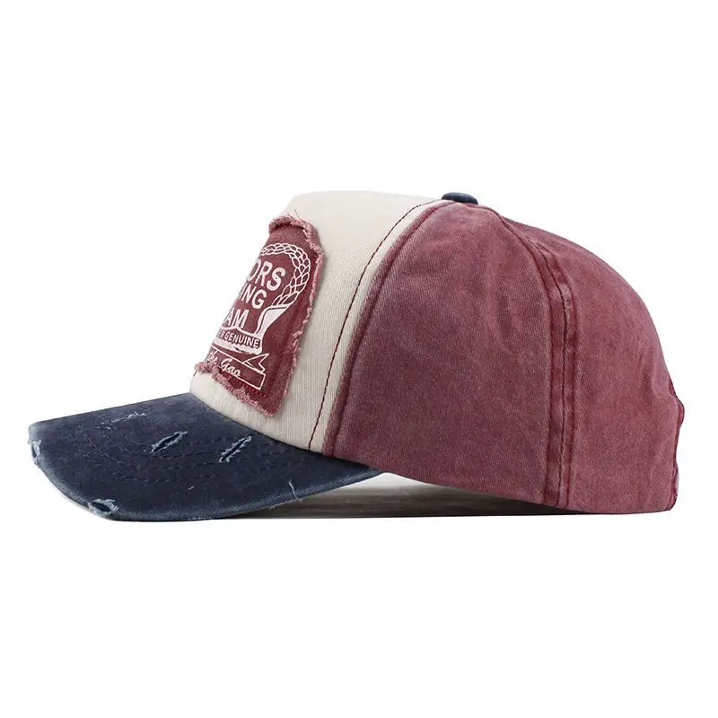 Retro Patchwork Letter Baseball Caps for Men Women Fashion Hip Hop Snapback Hats Outdoor Sports Sunscreen Peaked Hats