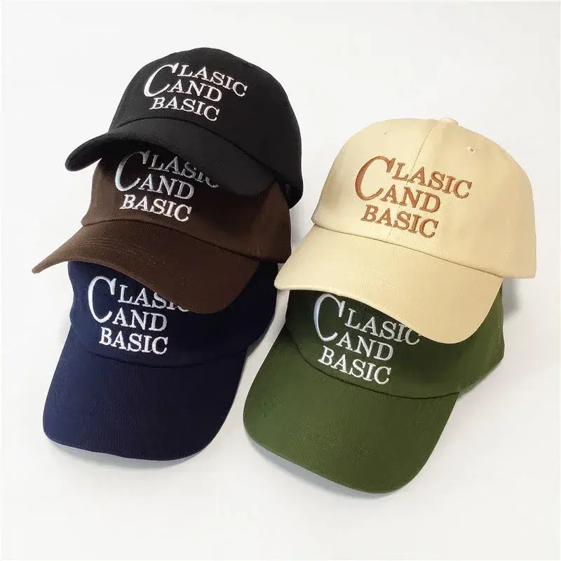 Fashion Letter Embroidery Baseball Caps Unisex Solid Color Snapback Hip Hop Hats Casual Outdoor Sports Sunshade Peaked Hats