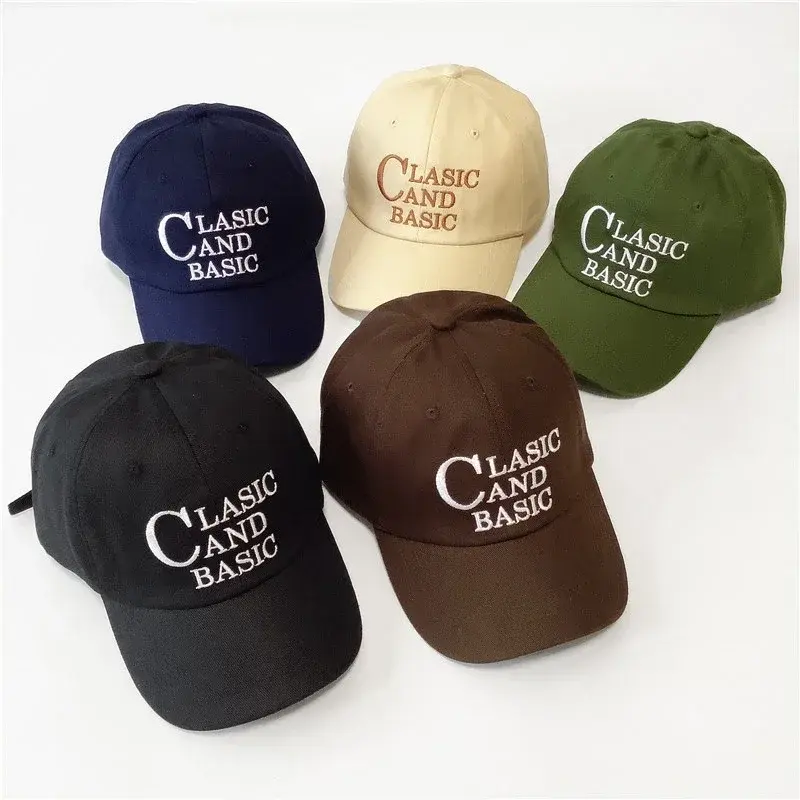 Fashion Letter Embroidery Baseball Caps Unisex Solid Color Snapback Hip Hop Hats Casual Outdoor Sports Sunshade Peaked Hats