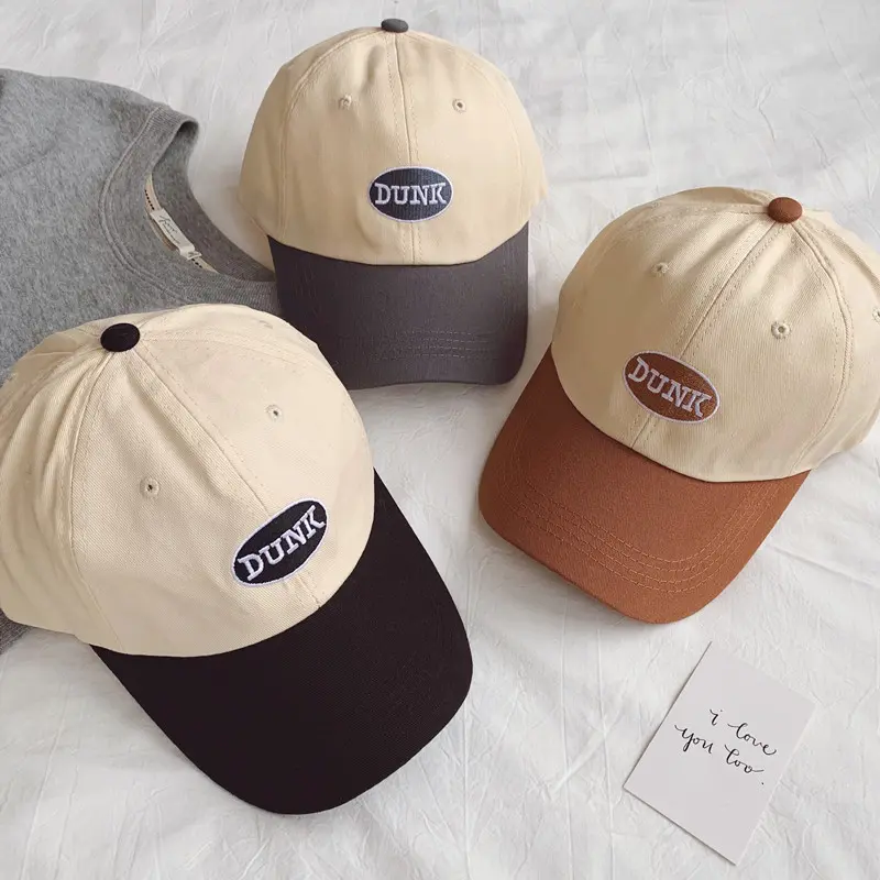 Fashion Patchwork Letter Baseball Caps for Women Men Streetwear Adjustable Duck Tongue Caps Outdoor Sports Sunscreen Hats