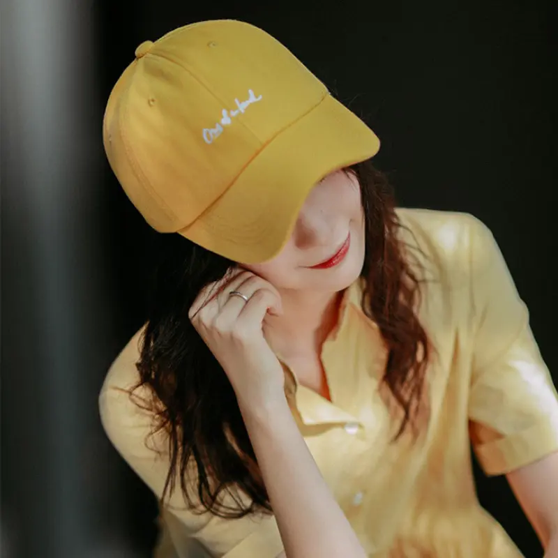 Heart Embroidery Women Baseball Caps Fashion Letter Soft Cotton Duck Tongue Caps Korean Girl Outdoor Sunshade Peaked Hats