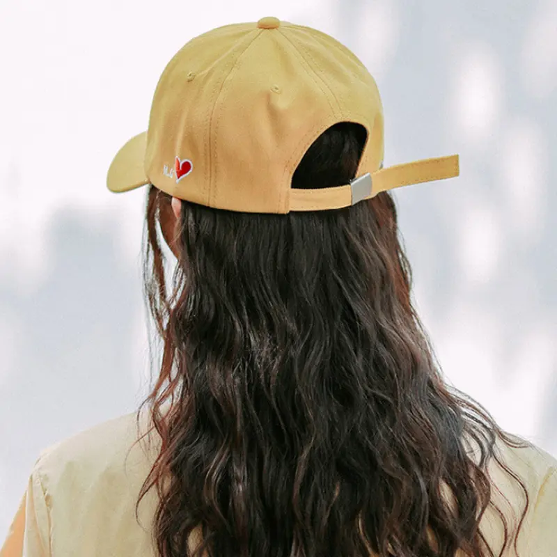 Heart Embroidery Women Baseball Caps Fashion Letter Soft Cotton Duck Tongue Caps Korean Girl Outdoor Sunshade Peaked Hats