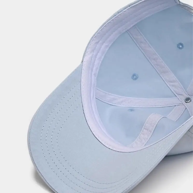 Cute Cat Embroidery Baseball Caps for Women Solid Color Adjustable Snapback Hats Korean Girl Outdoor Sports Sunscreen Peaked Hat