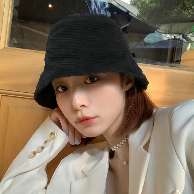Solid Color Thin Bucket Hats for Women Spring Autumn Soft Wide Brim Sunshade Basin Caps Japanese Girl Travel Fisherman Caps