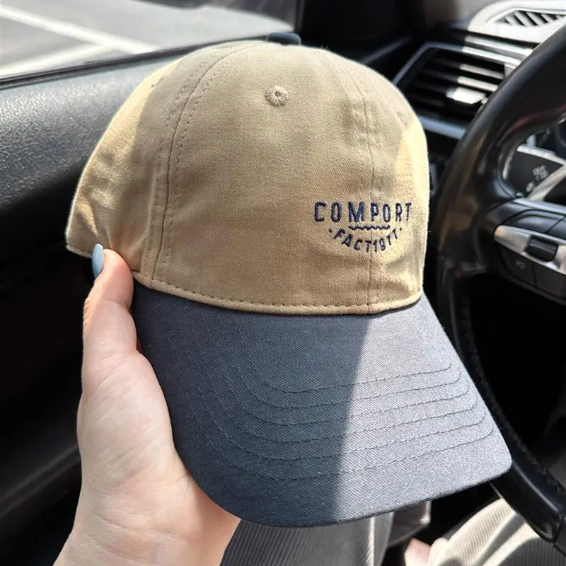 Fashion Patchwork Letter Baseball Caps for Women Soft Top Cotton Duck Tongue Caps Outdoor Sports Sunscreen Peaked Hats