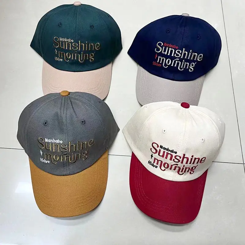 Retro Patchwork Letter Baseball Caps for Women Men Fashion Hip Op Duck Tongue Caps Cotton Outdoor Sports Sunscreen Peaked Hats