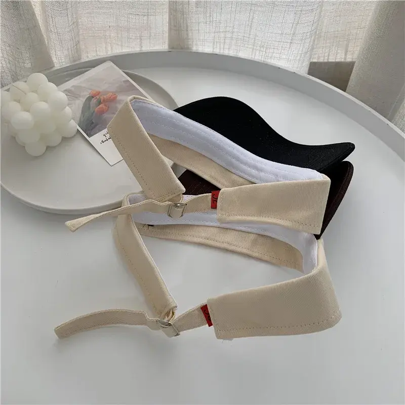 Summer Embroidery Letter Sun Hats for Women Wide Brim Empty Top Ponytail Duck Tongue Caps Outdoor Golf Travel UV Protection Hats