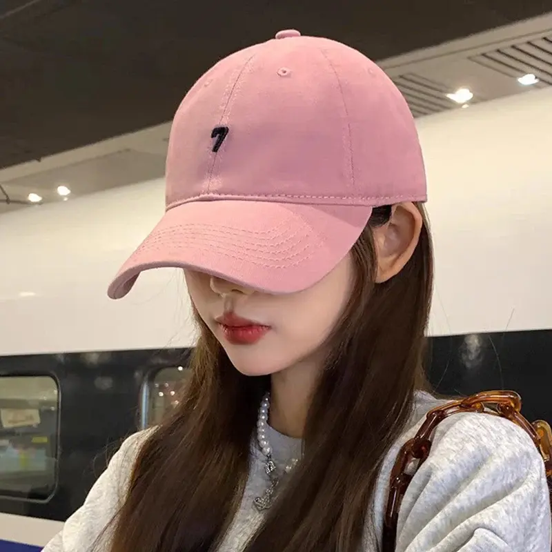 Number Embroidery Baseball Caps for Men Women Streetwear Hip Hop Soft Top Snapback Hats Outdoor Sports Sunshade Peaked Hats