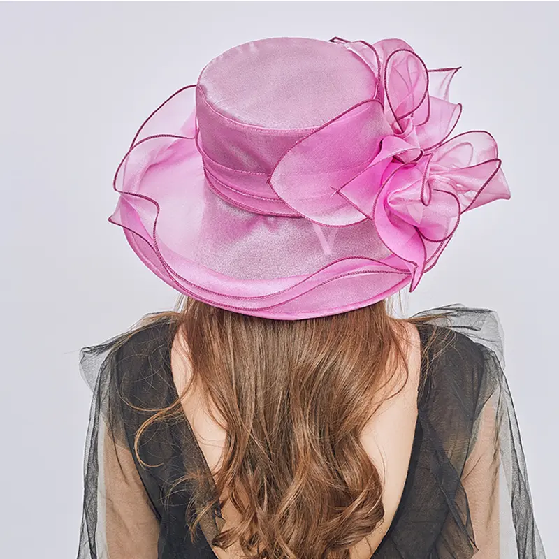 Elegant Medieval Ladies Sunscreen Cap Summer Mesh Breathable Wide Brim Flat Beach Cap Big Bow Women Bucket Hat