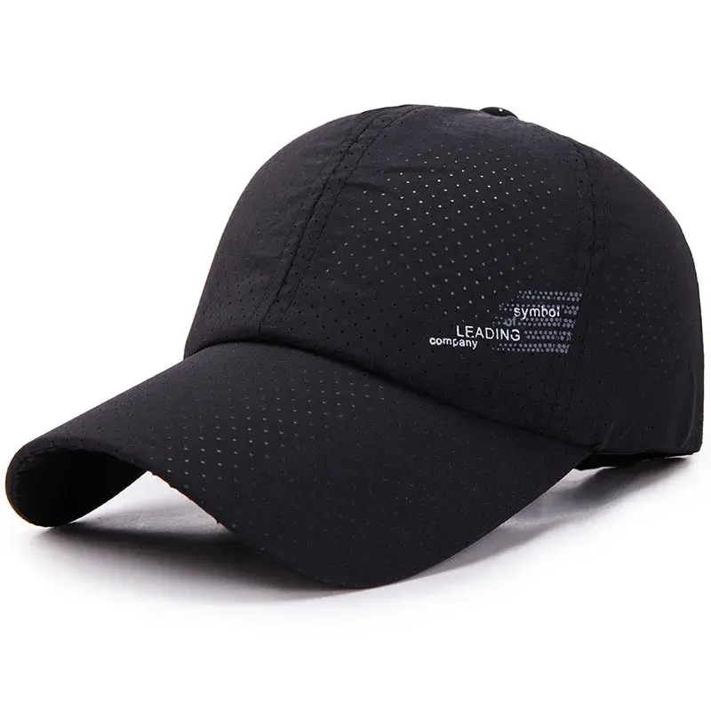 Summer Breathable Sun Hats for Men Women Letter Quick Dry Thin Sports Hats Solid Color Adjustable Outdoor Sun Visor Hats