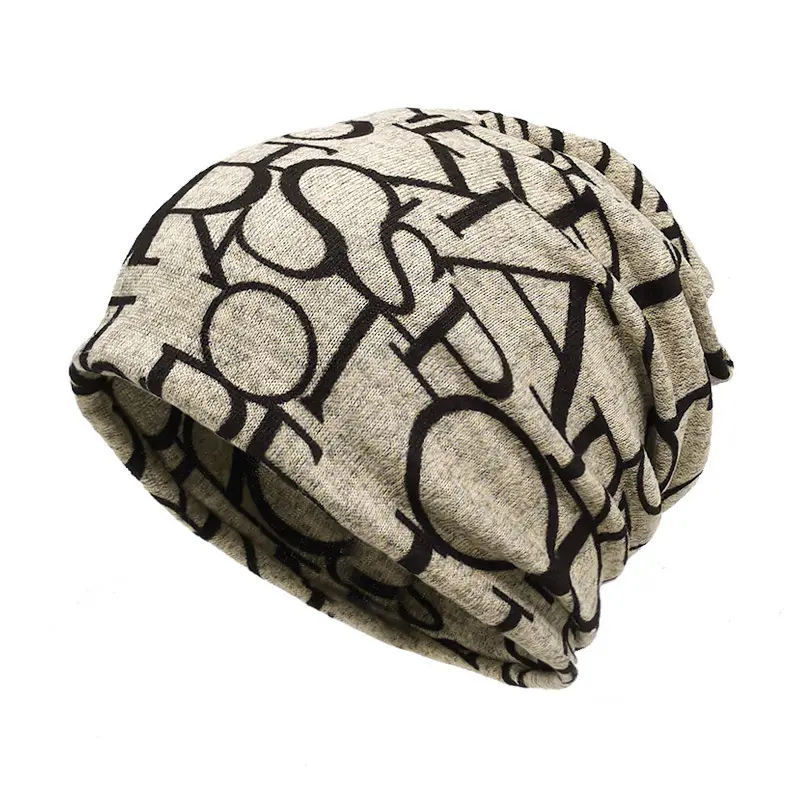 Letter Print Beanies Hat for Women Men Autumn Winter Warm Skullies Vintage Hip Hop Unisex Hundred Take Cold Caps Headgear