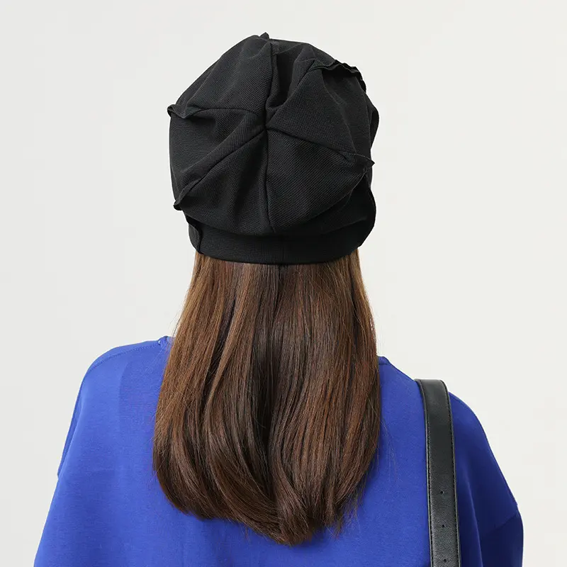 Korean Slouchy Beanies Cap for Women Autumn Winter Warm Skullies Hat Female Hip Hop Metal Label Baggy Pullover Hats