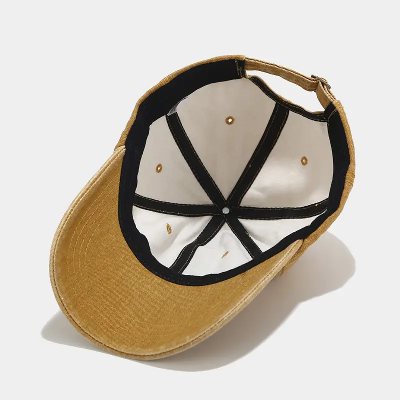 C Letter Embroidery Denim Baseball Caps Solid Color Washed Cotton Spring Autumn Peaked Hats For Man Women Outdoor Sports Sun Hat