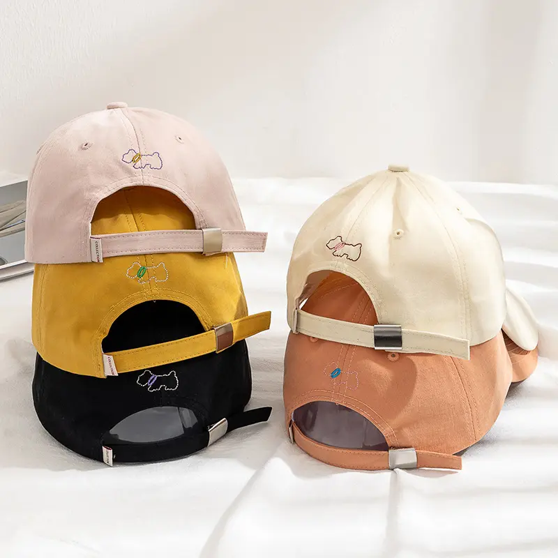 New Women Baseball Caps Solid Color Letter B Embroidery Korean Baseball Cap Ladies Girls Summer Sun Hats