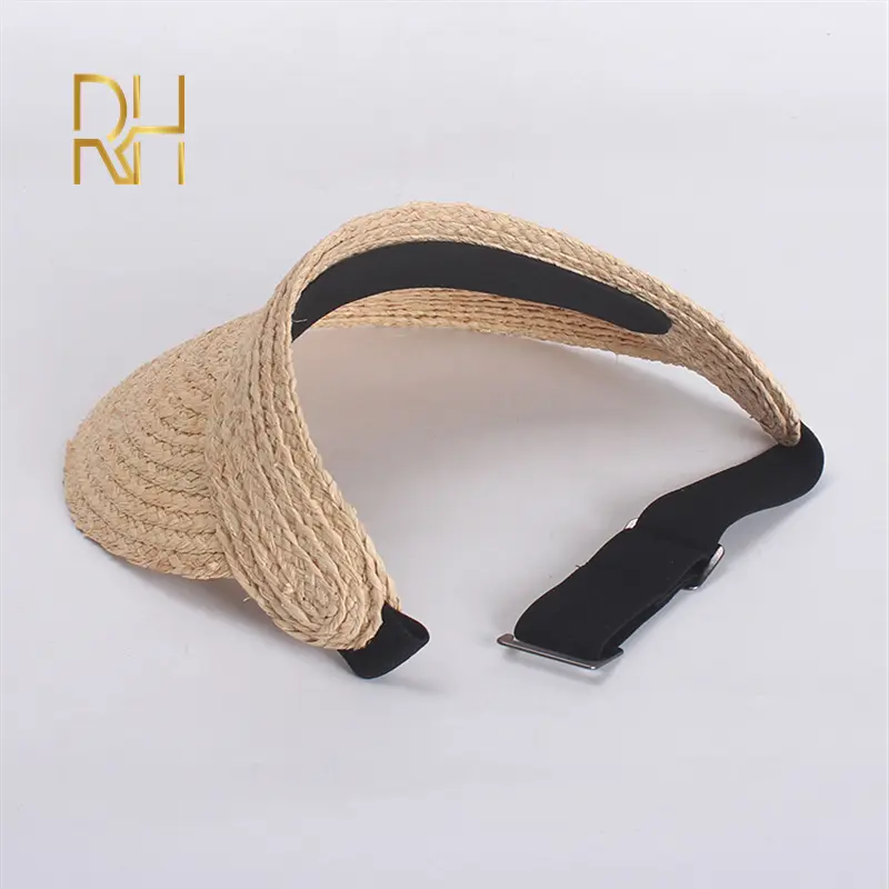 RH New Ladies Summer Empty Straw Hat Raffia Hat Big Brim Visor Straw Sun Beach Shades Cap For Women Wholesale