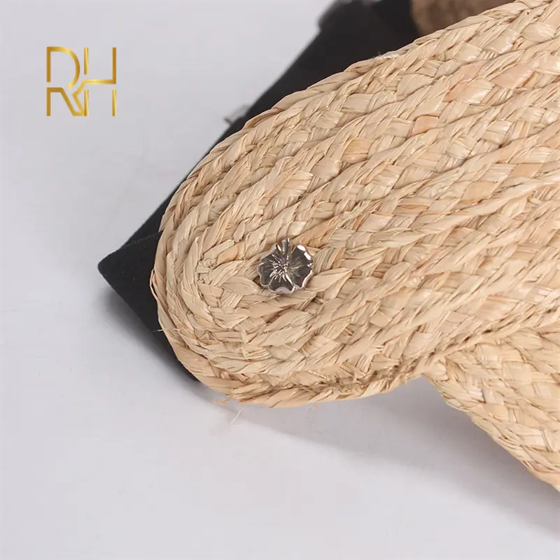 RH New Ladies Summer Empty Straw Hat Raffia Hat Big Brim Visor Straw Sun Beach Shades Cap For Women Wholesale