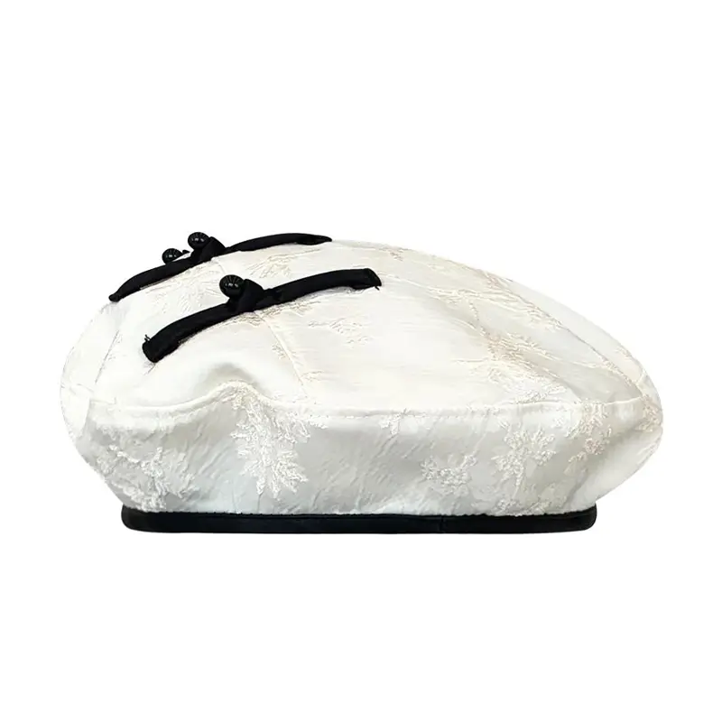 Spring Summer Chinese Style Buckle Designer Berets Breathable Elegant Painter Hats for Woman Gorras