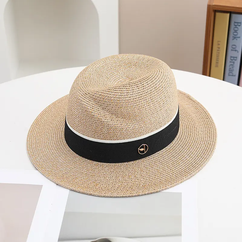 Adult Panama Hat Adjustable Fedora Jazz Hat UVProtection Trendy Irregular Fine Paper Straw Hat