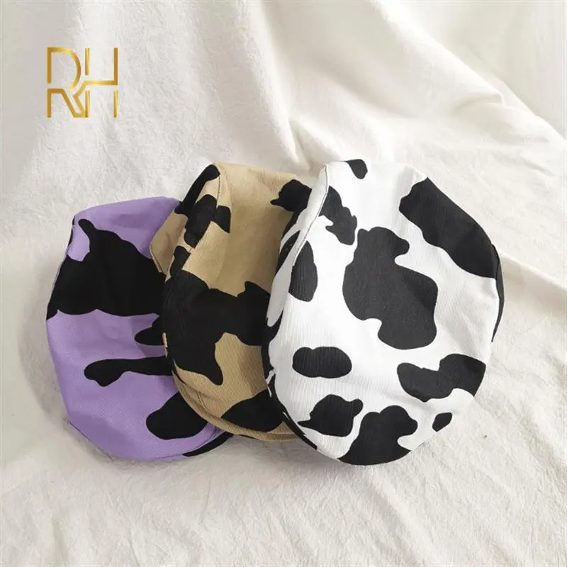 Autumn New Beret Hat Women Cow Print  Japanese Painter Hat High Quality Newsboy Caps Femme Lady Girl Bonnet RH