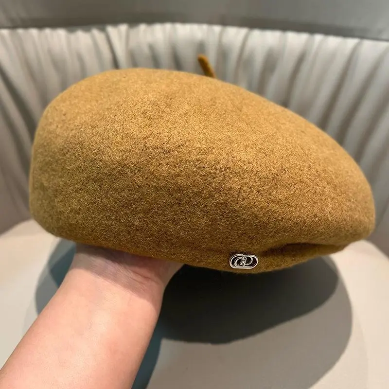 Woolen French Style Elegant Beret Women Autumn Winter Vintage Painter Hat Casual Warm Berets Caps