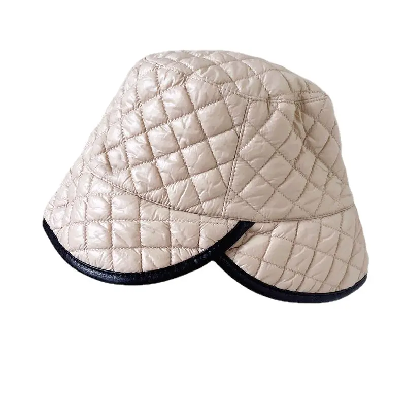 Double-side New Plaid Bucket Hat Female Simple Checkerboard Fisherman Caps Autumn and Winter Warm Women's Hats for 2022