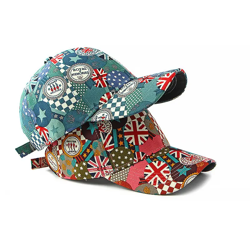 Women Autumn Personality Trend Graffiti Print Baseball Cap British Fashion Sun Irregular Casual Hat