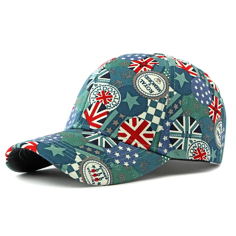 Women Autumn Personality Trend Graffiti Print Baseball Cap British Fashion Sun Irregular Casual Hat