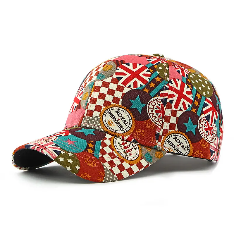 Women Autumn Personality Trend Graffiti Print Baseball Cap British Fashion Sun Irregular Casual Hat