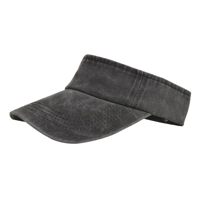 Wash Cotton Twill Sports Top Casual Denim Sun Baseball Cap Men Women Empty Visors Hat