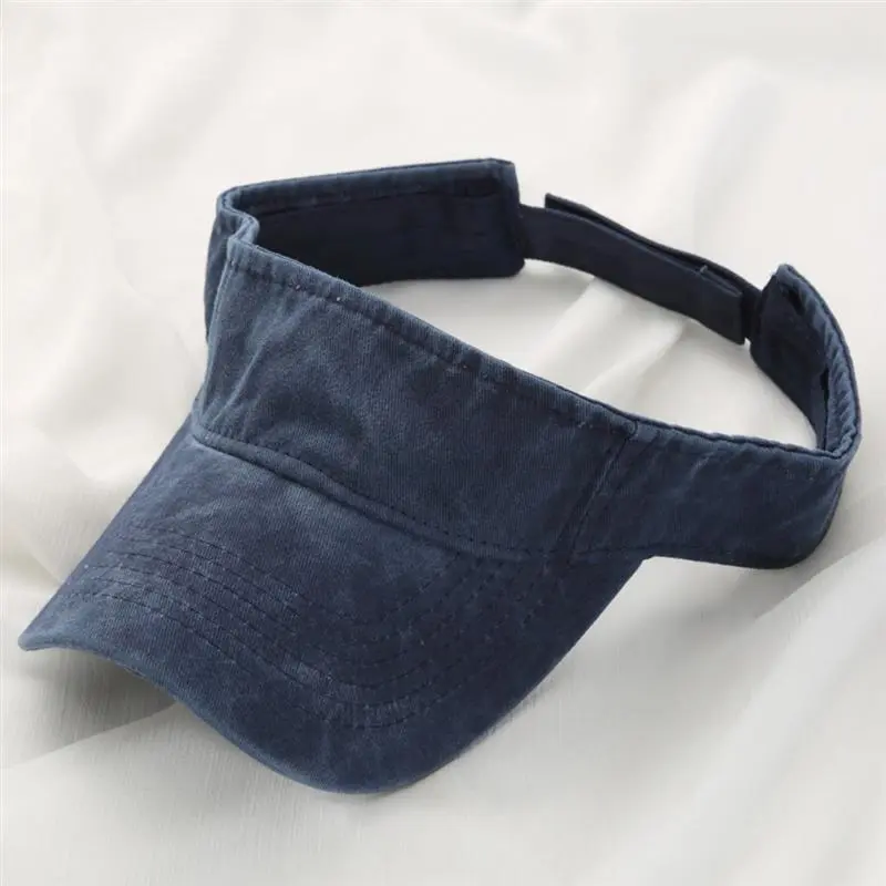 Wash Cotton Twill Sports Top Casual Denim Sun Baseball Cap Men Women Empty Visors Hat