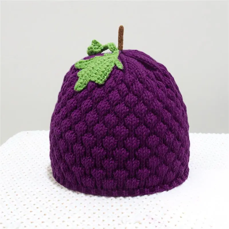 New Sweet Fruit Lemon Grape Pineapple Hat Handmade Knit Girls Cute Handcraft Versatile Casual Beanie Caps