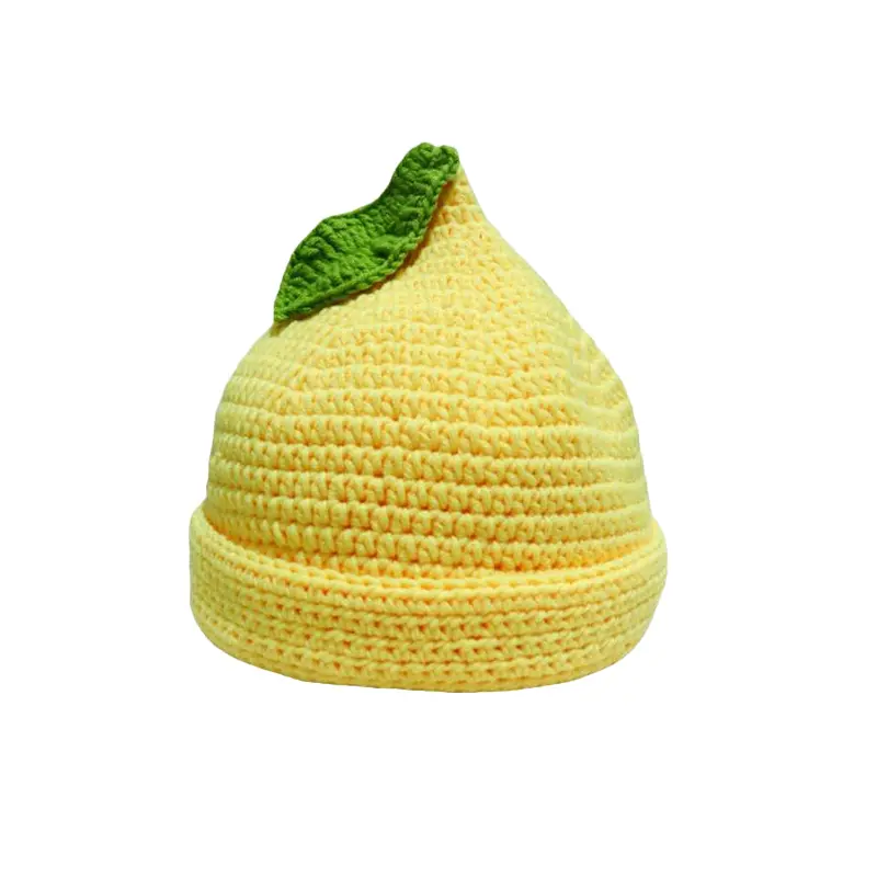 New Sweet Fruit Lemon Grape Pineapple Hat Handmade Knit Girls Cute Handcraft Versatile Casual Beanie Caps
