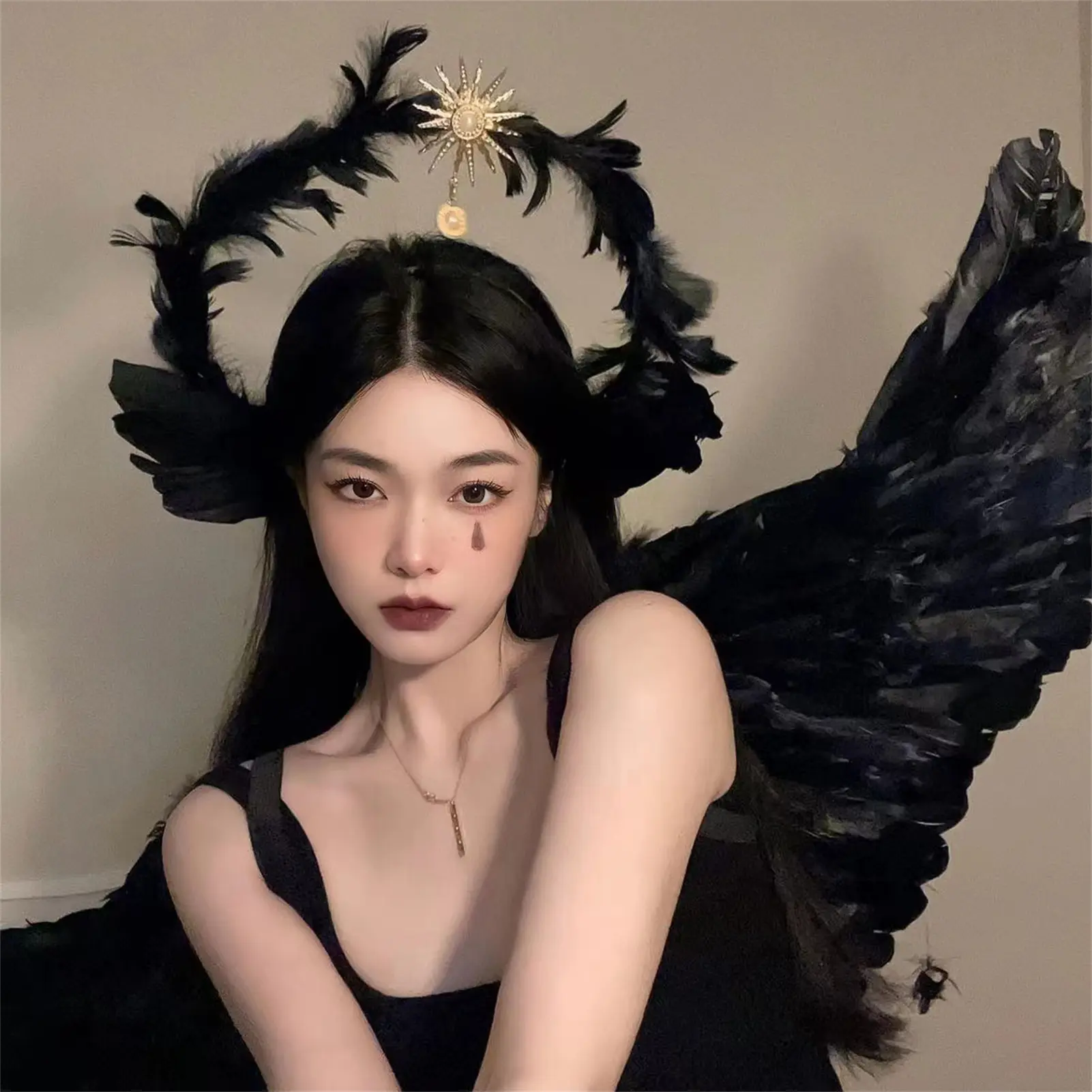 Fairy Feather Women's Headband European Style Goddess Angel Headband Performance Banquet Party Wedding Hair Decor Accessories