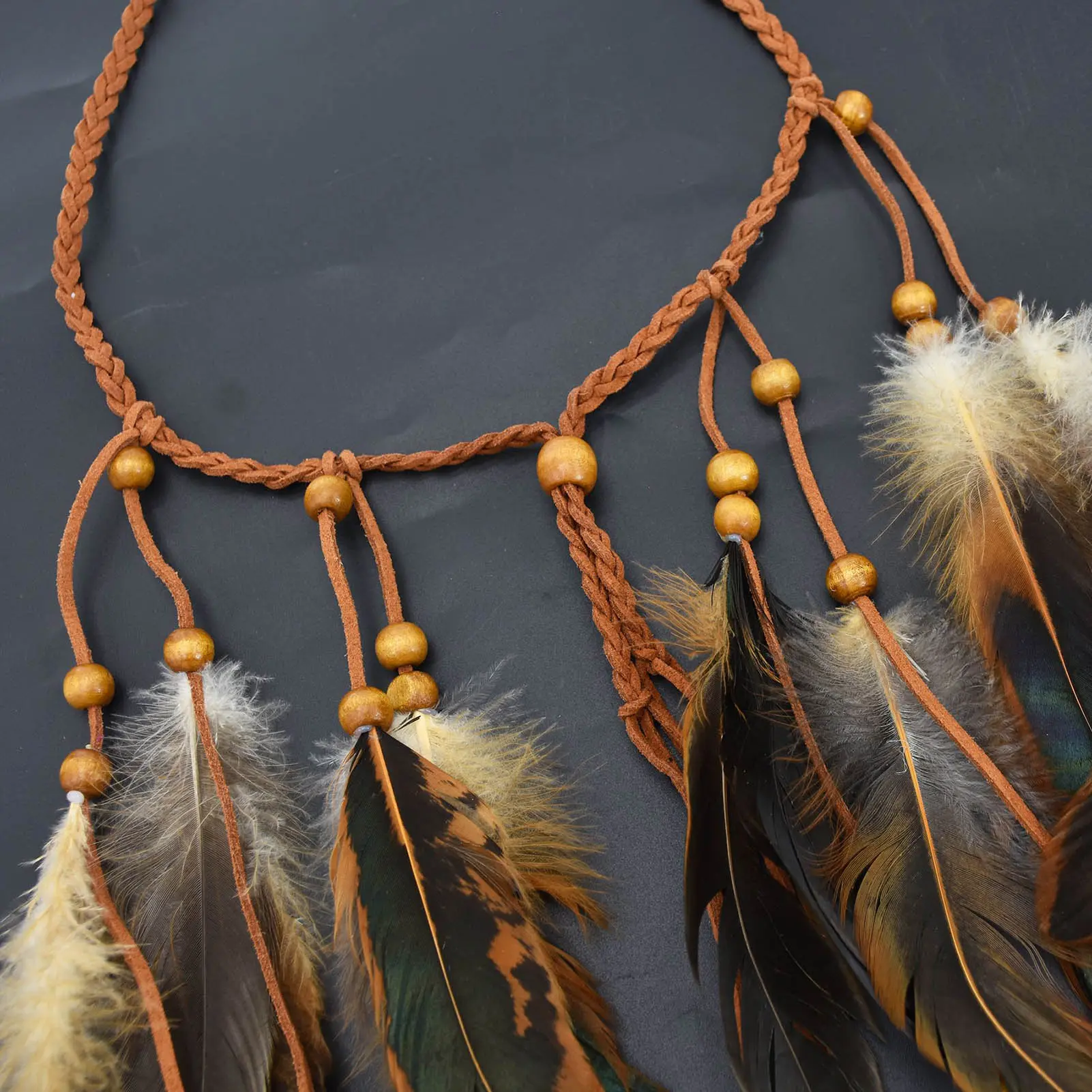 Retro Ethnic Style Headband Bohemian Linen Fringe Feather Headband For Women Elegant Hair Accessories Girls Photography Props