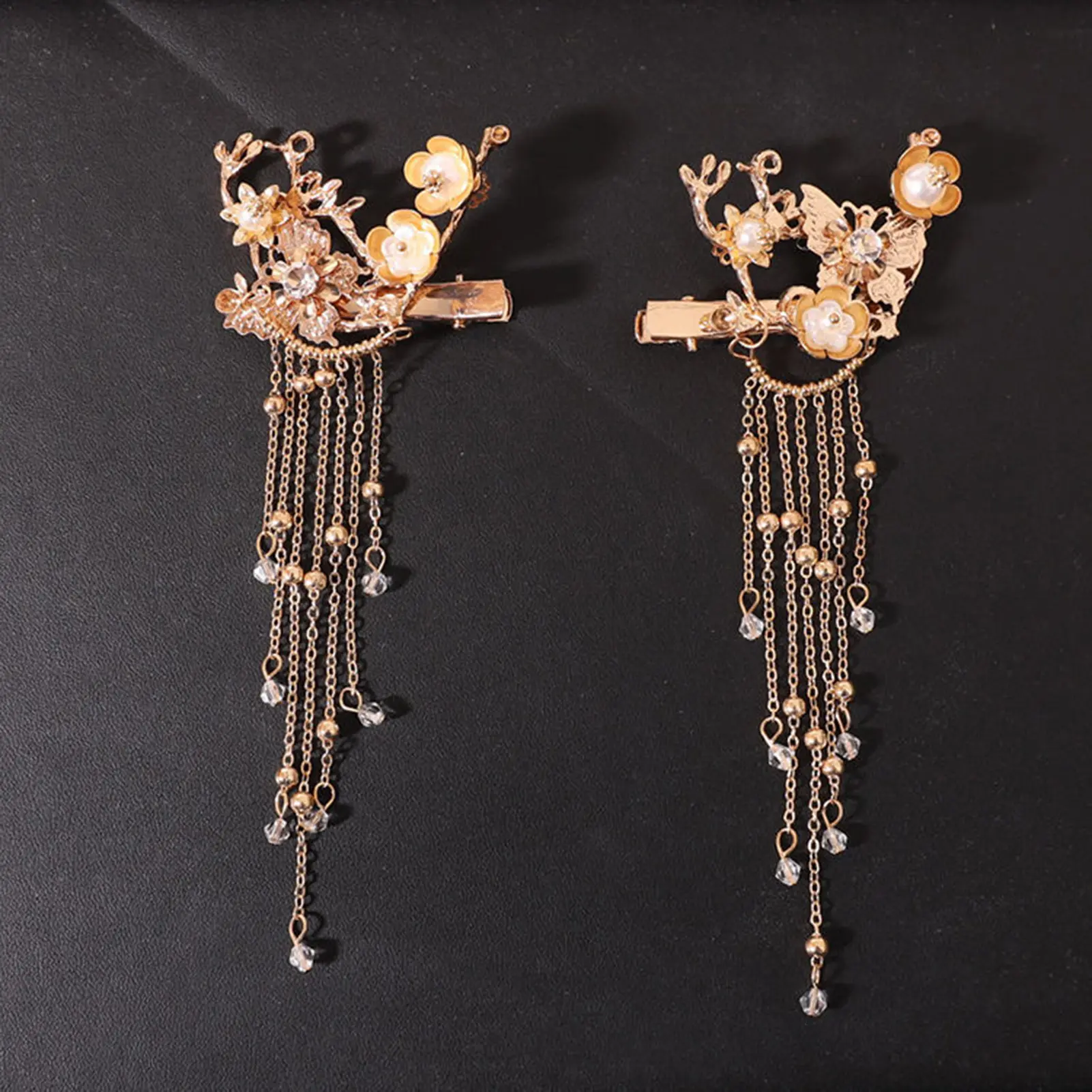 Ancient Style Hairpin Set Vintage Chinese Tassel Hair Stick For Women Simple Wedding Phoenix Crown Exquisite Hair Accessories