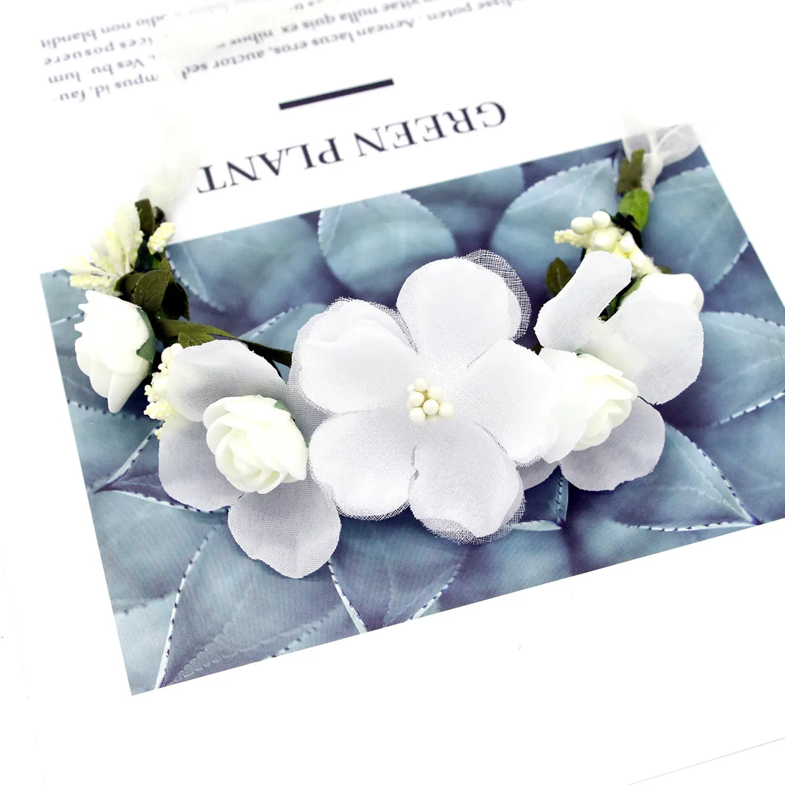 Elegant Flower Crown For Women Artificial Simulated Floral Garland Headband Travel Photography Hair Accessories Creative Hairpin