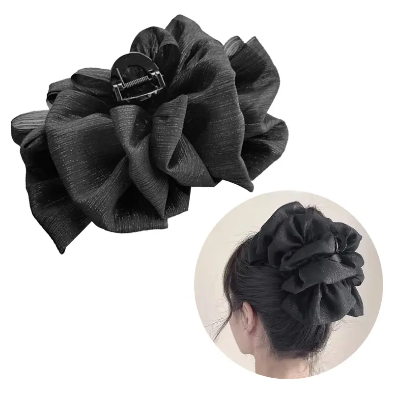 Elegant Bow Hair Claw For Women Girls Daily Outdoor Shark Hair Gripper For Shopping Travel Photography 2025 New Hair Accessories