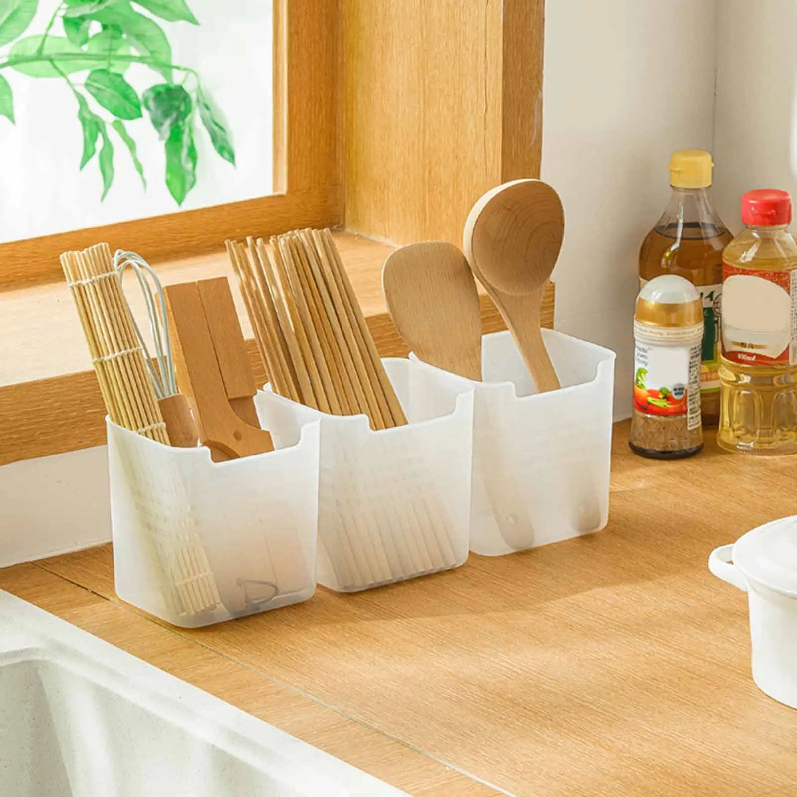 3pcs Kitchen Storage Basket 10*11*8.5cm Refrigerator Side Organizer Box For Food Condiment Spice Fruit Multifunction Storage Box