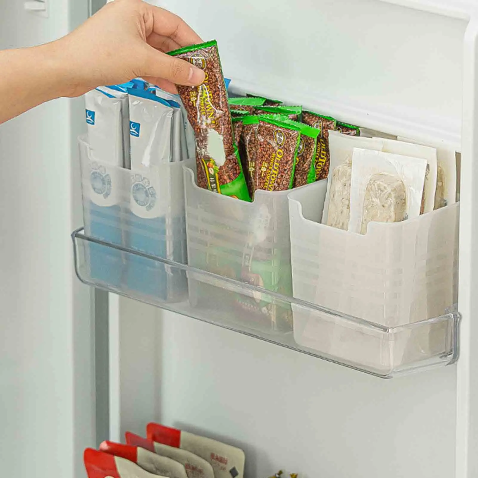 3pcs Kitchen Storage Basket 10*11*8.5cm Refrigerator Side Organizer Box For Food Condiment Spice Fruit Multifunction Storage Box