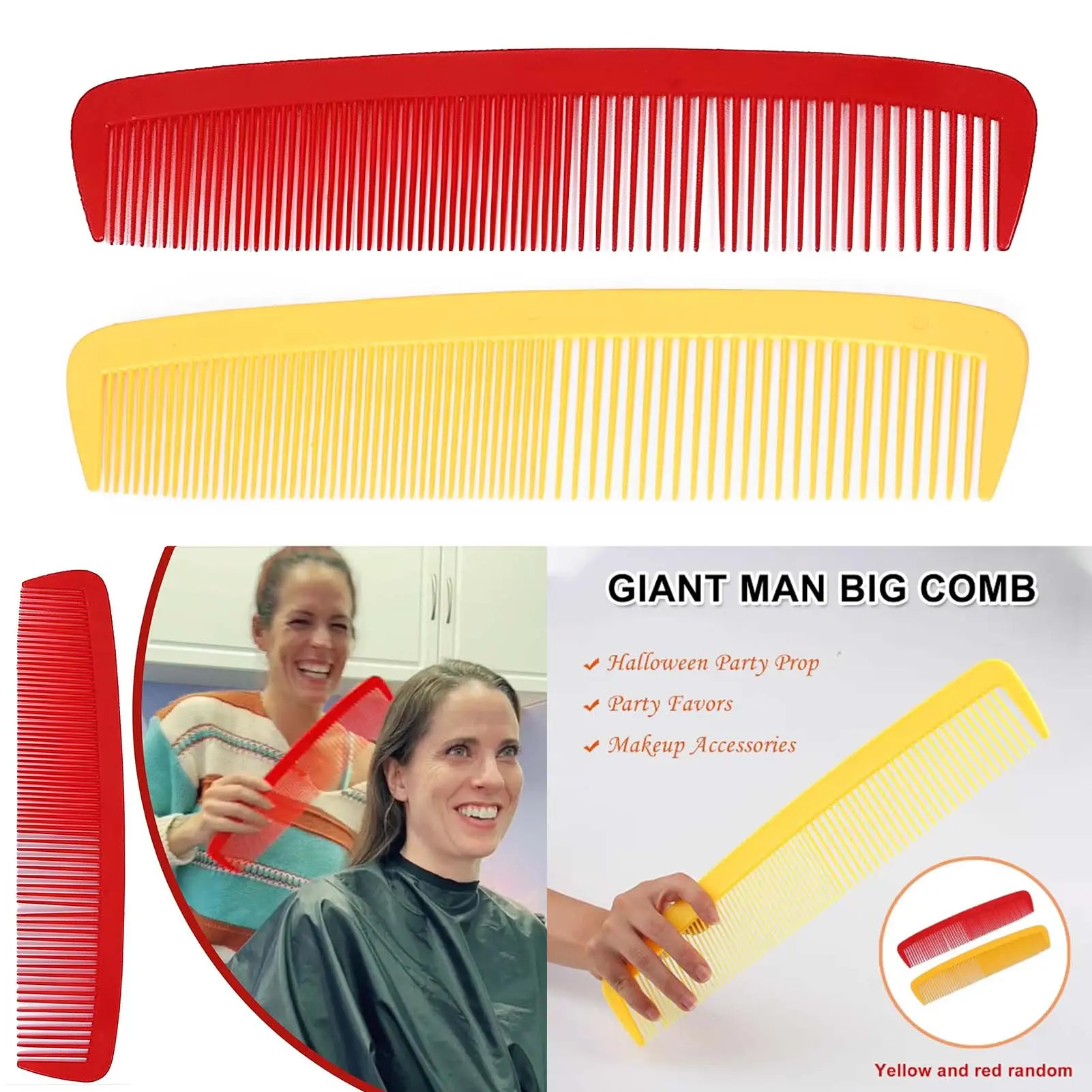 Creative Large Comb For Men And Women Masked Ball Cosplay Interesting Giant Comb 2025 Halloween Decoration Props Hair Accessory