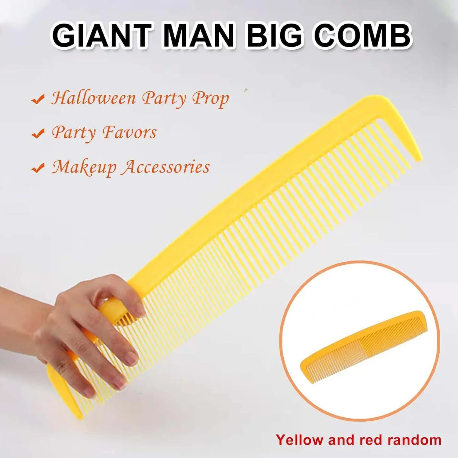 Creative Large Comb For Men And Women Masked Ball Cosplay Interesting Giant Comb 2025 Halloween Decoration Props Hair Accessory