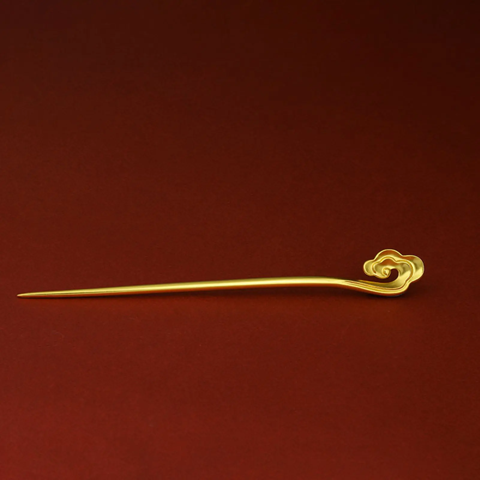 Vintage Chinese Style Hairpin Simple Auspicious Cloud Shaped Hair Stick For Women Shiny Metal Hairpin Girls Hair Accessories